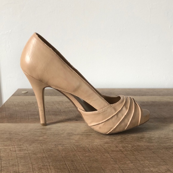Paprika neutral beige open toe heels - Picture 3 of 4